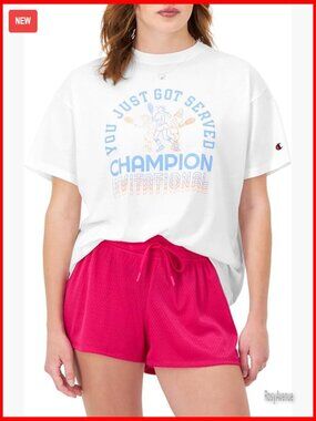 Oversized Cotton Blend T-Shirt, Loose Fit, Short Sleeve Crew Neck Tee